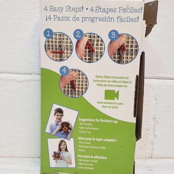 Spinrite Wonderart Latch Hook Kit 8X8" Puppy *NEW* W/Latch Hook "Good Puppy" - Picture 4 of 7